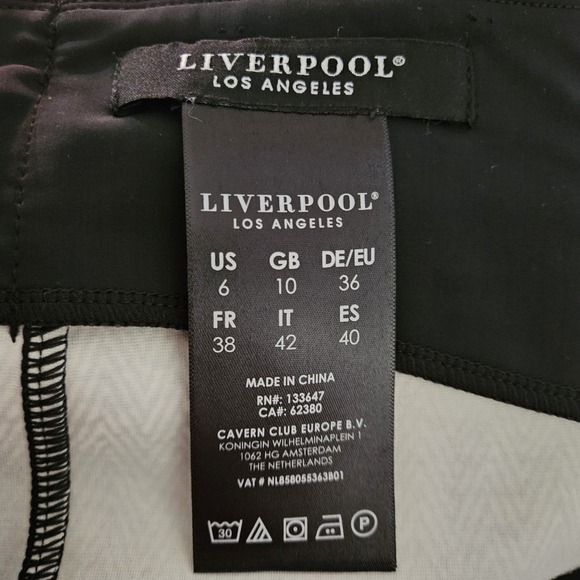 Liverpool Black White Chevron Stretch Pencil Skirt Women's Size 6 - Picture 3 of 7